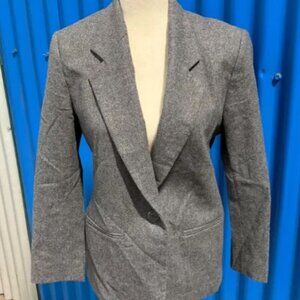vtg Pendleton Petite Women's Wool Blazer Single Breasted Size: 6 | Heather Gray